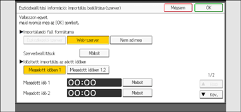 A kezelőpanel ismertetése