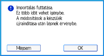 A kezelőpanel ismertetése