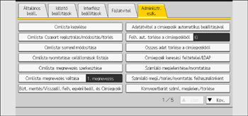 A kezelőpanel ismertetése