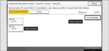 A kezelőpanel ismertetése