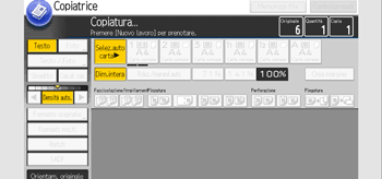 Illustrazione della schermata sul pannello di controllo