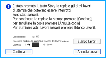 Illustrazione della schermata sul pannello di controllo