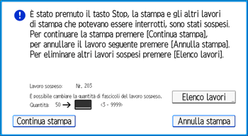 Illustrazione della schermata sul pannello di controllo