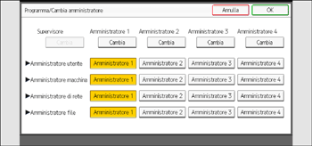 Illustrazione della schermata sul pannello di controllo