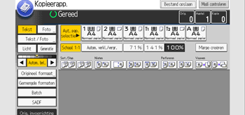 Afbeelding van bedieningspaneel