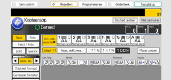 Afbeelding van bedieningspaneel