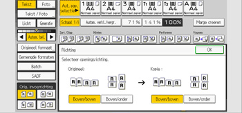 Afbeelding van bedieningspaneel
