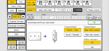 Afbeelding van bedieningspaneel