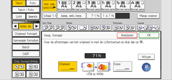 Afbeelding van bedieningspaneel