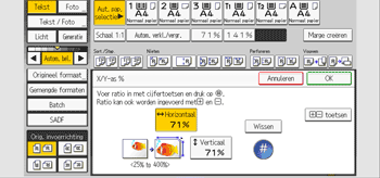 Afbeelding van bedieningspaneel