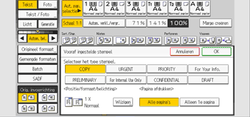Afbeelding van bedieningspaneel