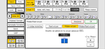 Afbeelding van bedieningspaneel