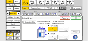 Afbeelding van bedieningspaneel