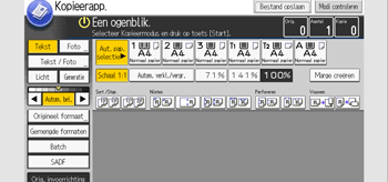 Afbeelding van bedieningspaneel