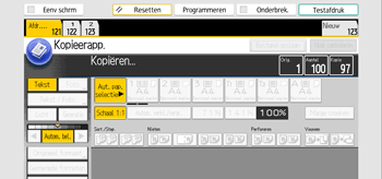 Afbeelding van bedieningspaneel