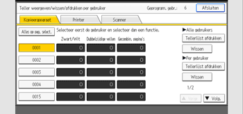 Afbeelding van bedieningspaneel