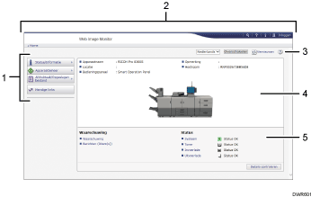 Schermafbeelding van internetbrowser (afbeelding met genummerde items)