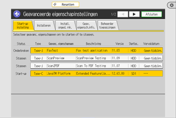 Afbeelding van bedieningspaneel