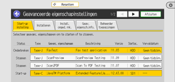Afbeelding van bedieningspaneel