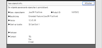 Afbeelding van bedieningspaneel