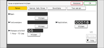 Afbeelding van bedieningspaneel