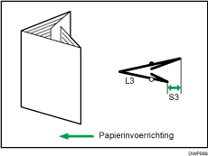 Illustratie van vouwpositie aanpassen voor boekje