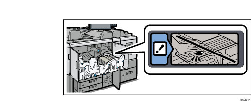 Afbeelding van de lade met printerelektronica