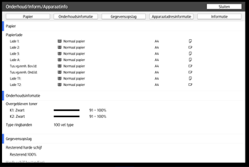 Afbeelding van bedieningspaneel