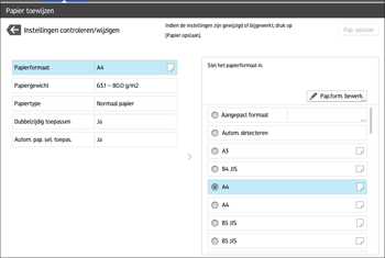 Afbeelding van bedieningspaneel