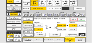 Illustrasjon av betjeningspanelet