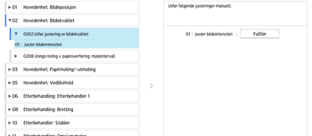 Illustrasjon av betjeningspanelet