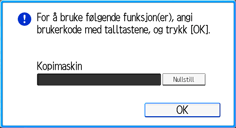 Illustrasjon av betjeningspanelet