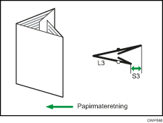 Illustrasjon av Juster bretteposisjon for hefte