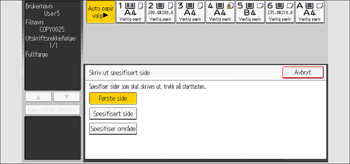 Illustrasjon av betjeningspanelet