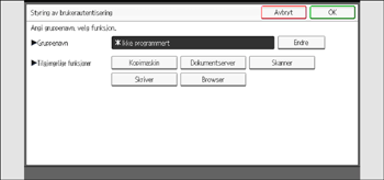 Illustrasjon av betjeningspanelet