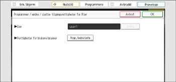 Illustrasjon av betjeningspanelet