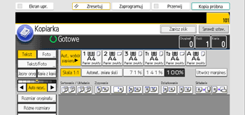 Ilustracja ekranu panela operacyjnego