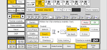 Ilustracja ekranu panela operacyjnego
