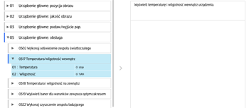 Ilustracja ekranu panela operacyjnego
