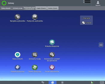 Ilustracja ekranu panela operacyjnego