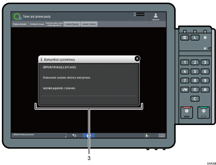 Rysunek panela operacyjnego z powiększonym wycinkiem