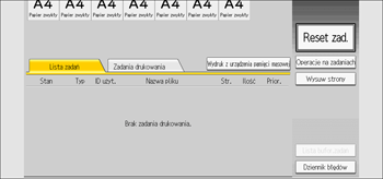 Ilustracja ekranu panela operacyjnego
