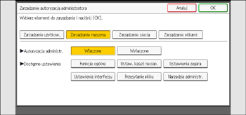 Ilustracja ekranu panela operacyjnego