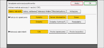 Ilustracja ekranu panela operacyjnego