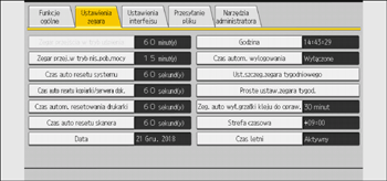 Ilustracja ekranu panela operacyjnego