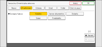 Ilustracja ekranu panela operacyjnego