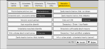 Ilustracja ekranu panela operacyjnego