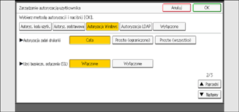 Ilustracja ekranu panela operacyjnego