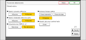 Ilustracja ekranu panela operacyjnego