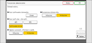Ilustracja ekranu panela operacyjnego